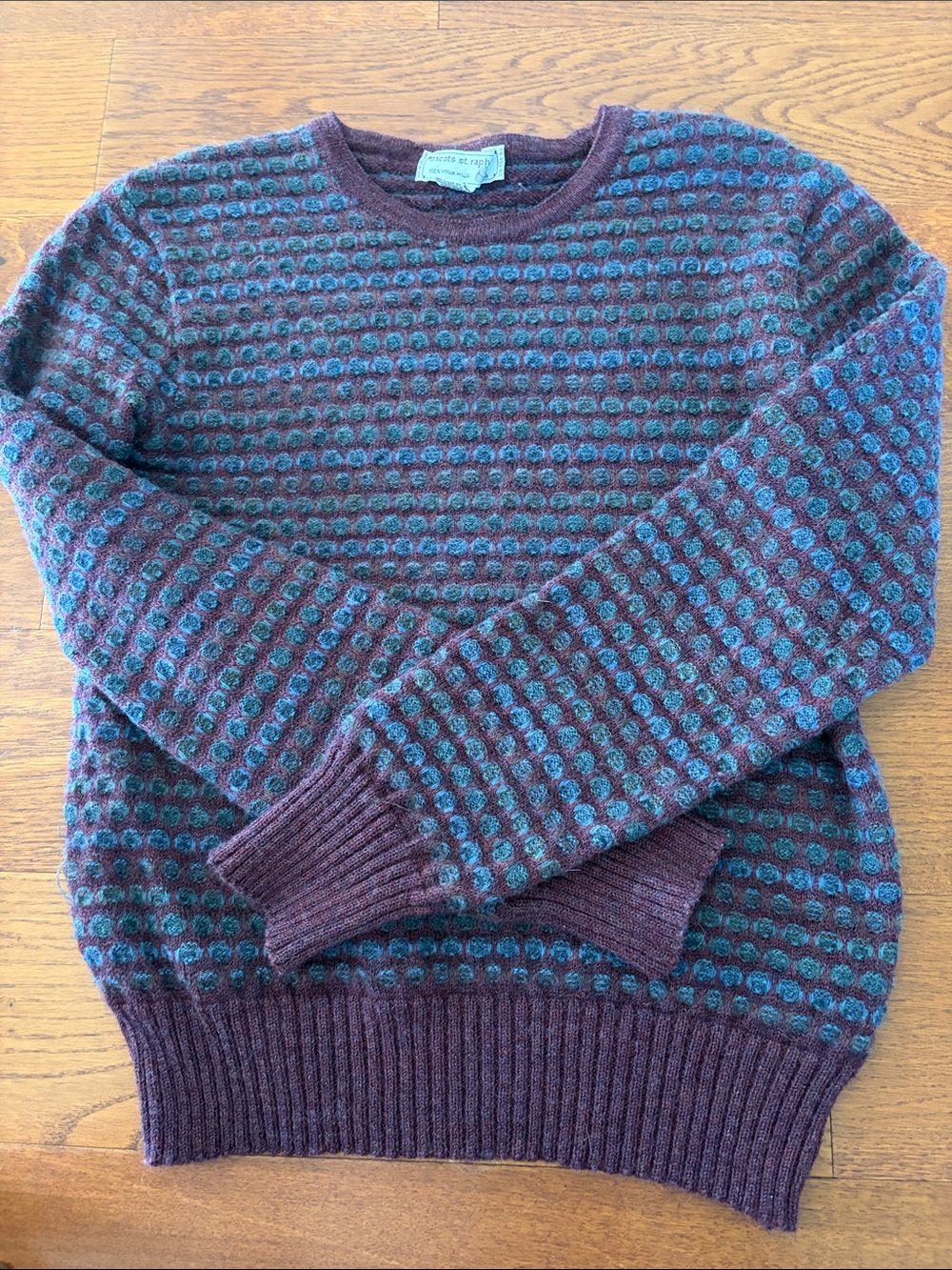 Vintage Tricots St. Raphael 100% Wool Sweater | Made in Uruguay